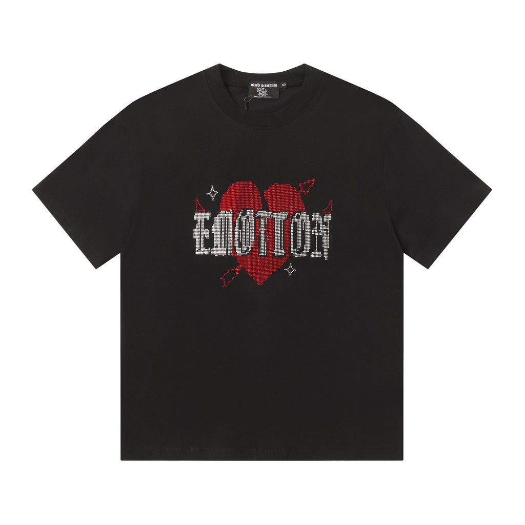 MIXED EMOTION Heart Graphic Short-Sleeve T-Shirt