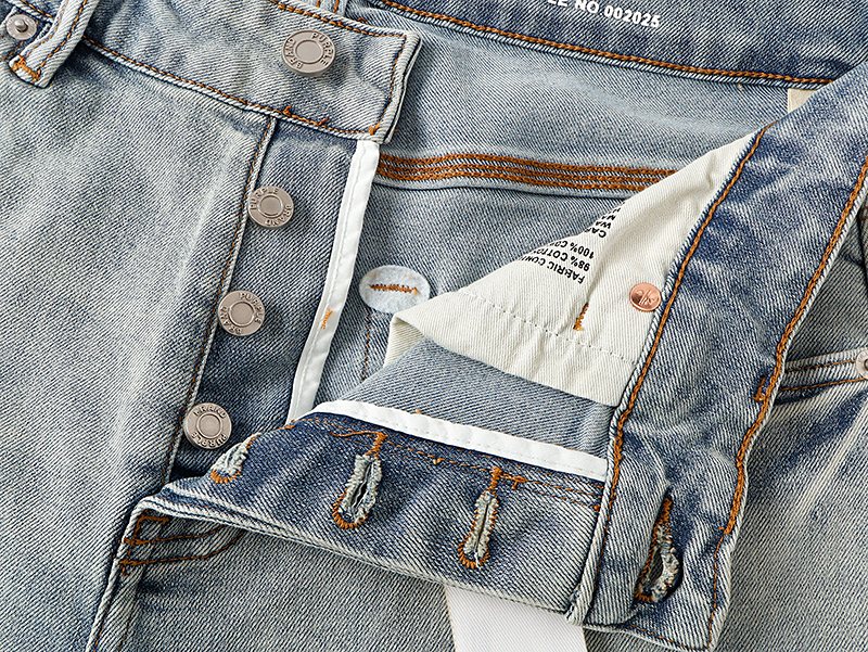 Purple Brand Light Blue Side Graphic Jeans