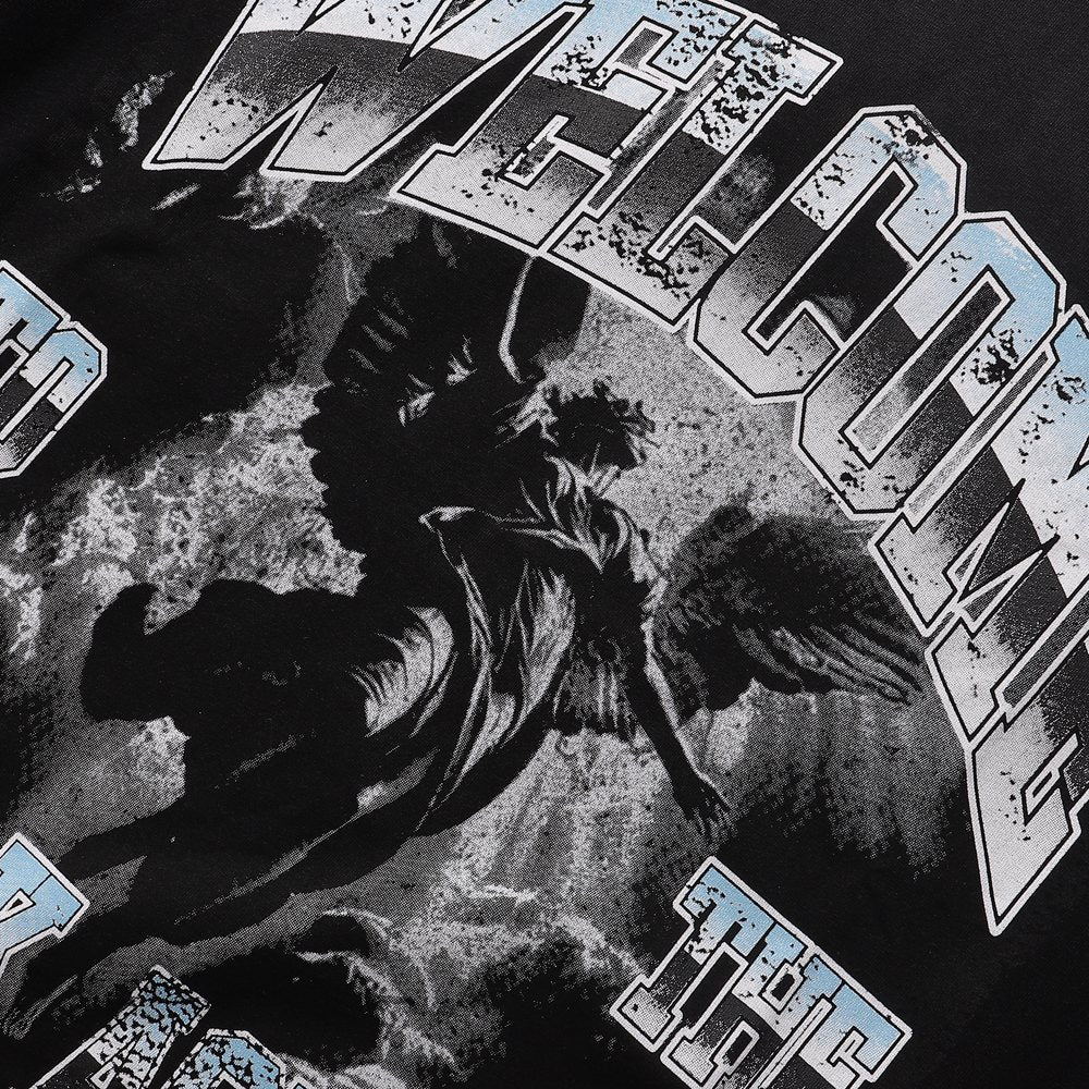 RARE PEACE Dark Age Washed Black Graphic T-Shirt