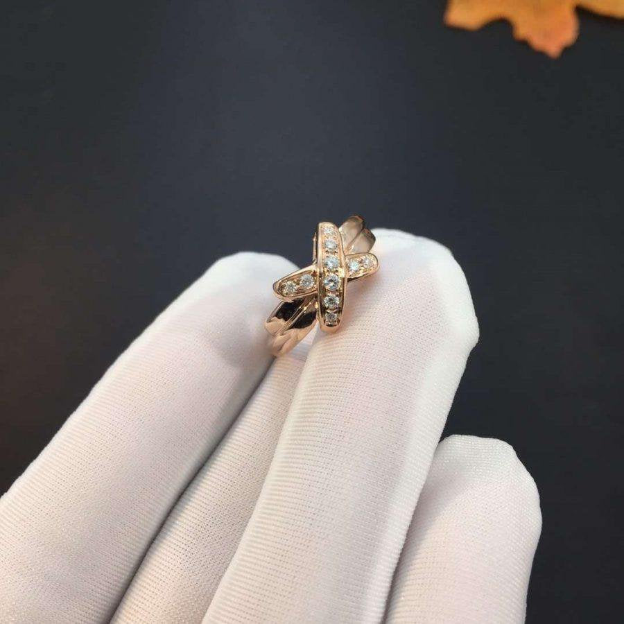 CHAUMET JEUX DE PINK GOLD DIAMOND RING
