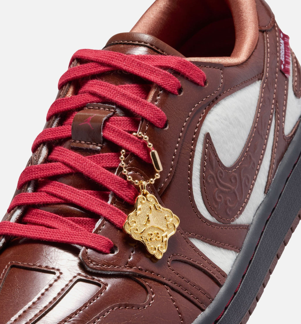 Air Jordan 1 Low Lunar New Year Women's Sneakers - Light Chocolate / Black
