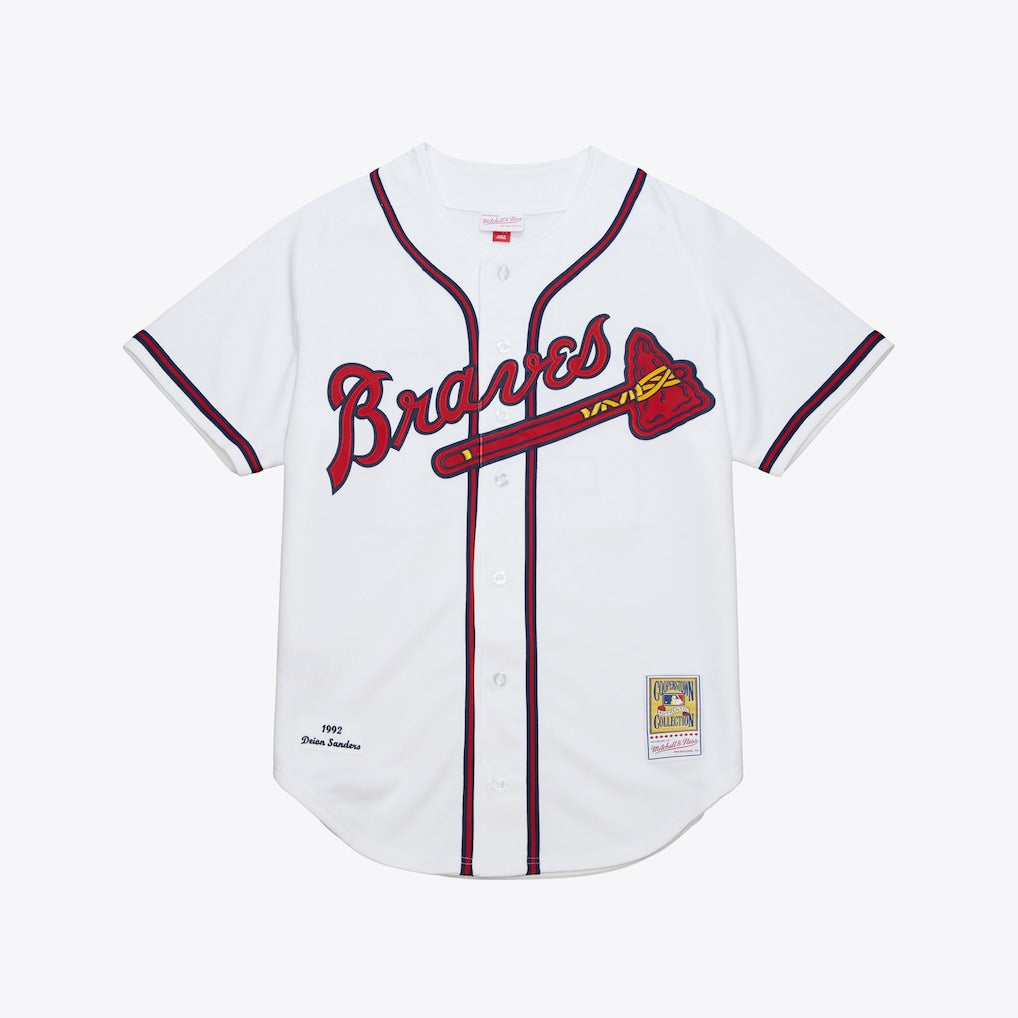 M&N MLB Atlanta Braves 1992 Deion Sanders Authentic Jersey