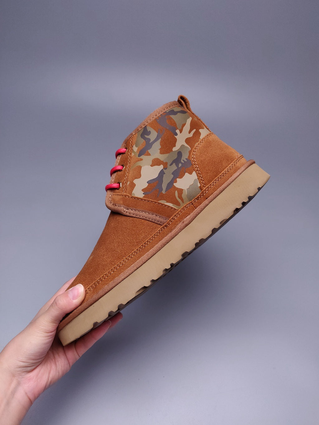 Chestnut Camo Color-Block Men’s Sneakers — New Arrival | In Stock