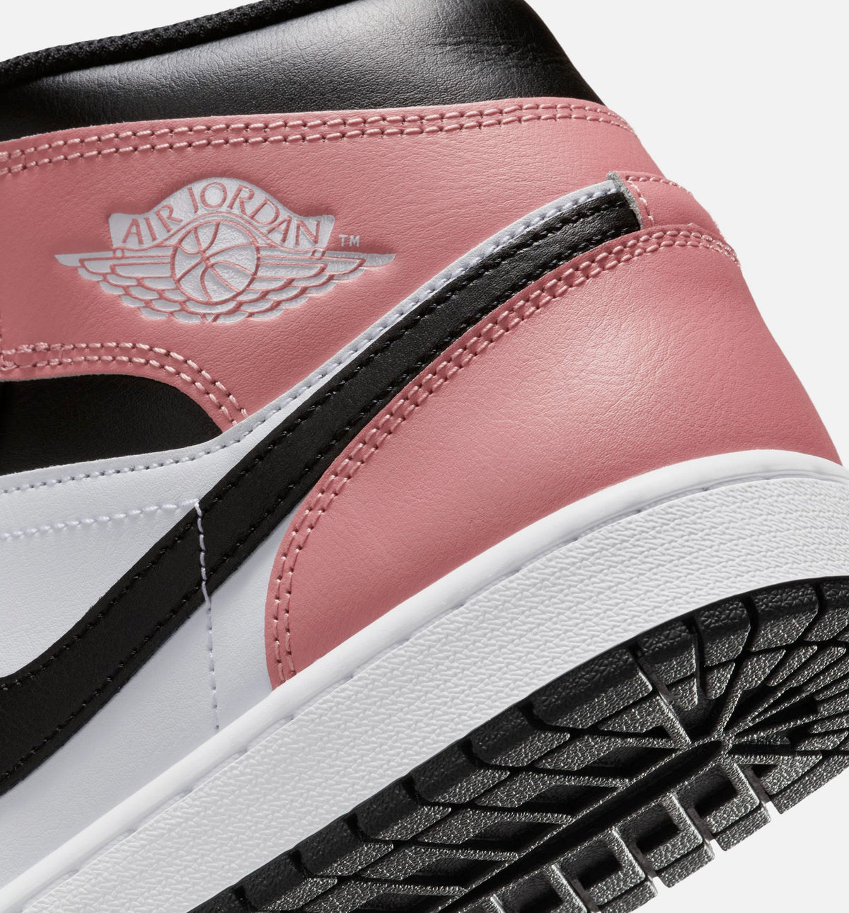 Air Jordan 1 Mid Men's Lifestyle Shoe – White/Rust Pink/Black