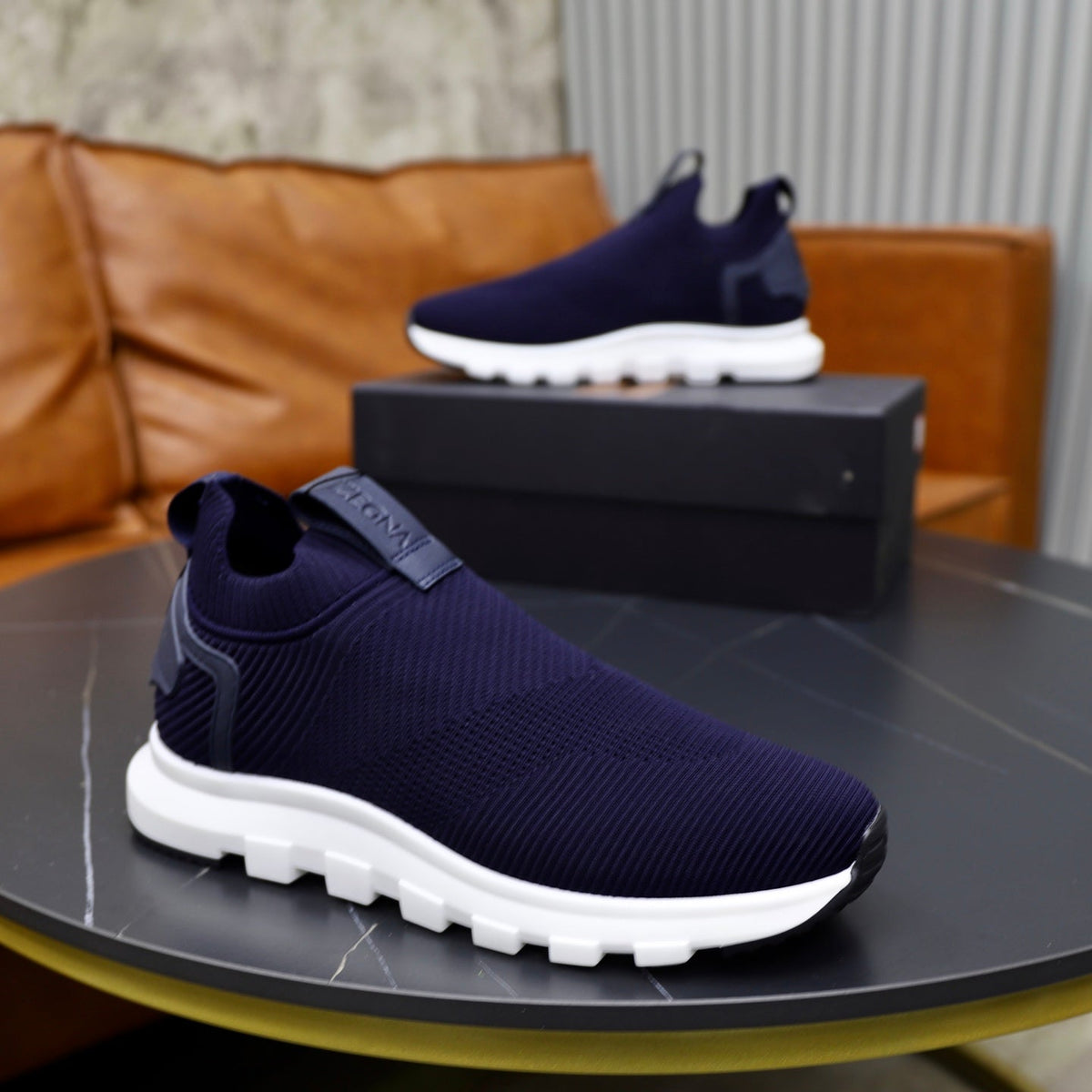 Zegna Cashmere Flyknit Sneakers