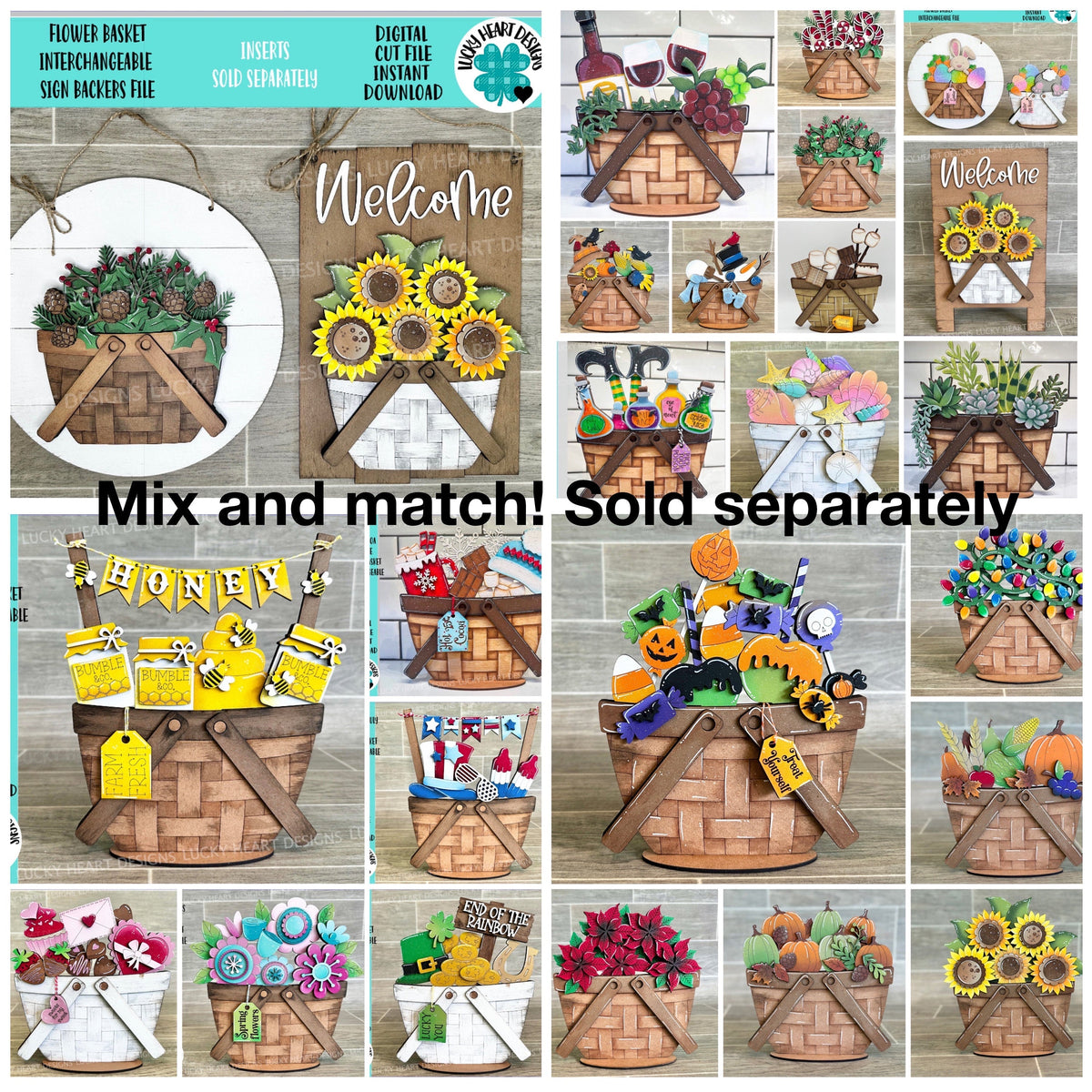 Christmas Cookies For The Flower Basket Interchangeable File SVG, Holiday, Christmas Tiered Tray, Glowforge, LuckyHeartDesignsCo