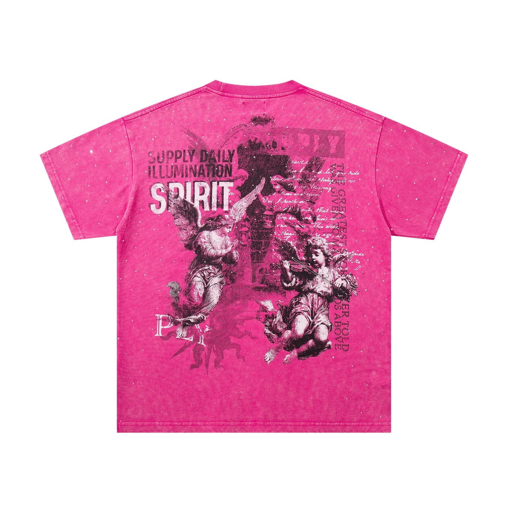 SUPPLY TEE Spirit Angel Embellished Graphic T-Shirt
