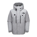 The North Face Himalayan Down Parka | Grey & White | 700-Fill Responsible Down