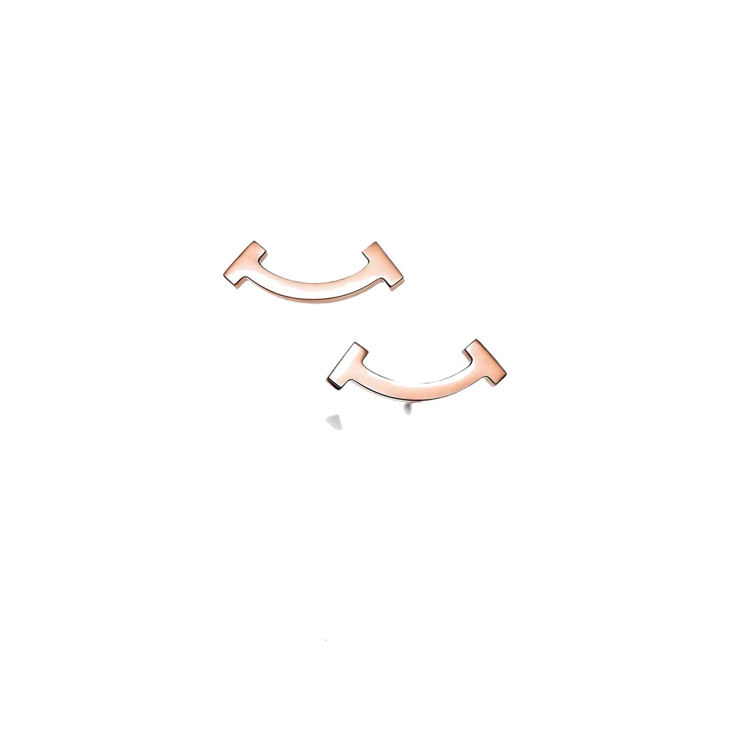 Tiffany Style Smile Cubic Zirconia Earrings