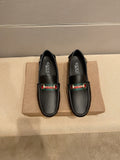 Gucci Black Web Buckle Loafers