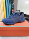 Loro Piana Blue Lace-Up Sneakers