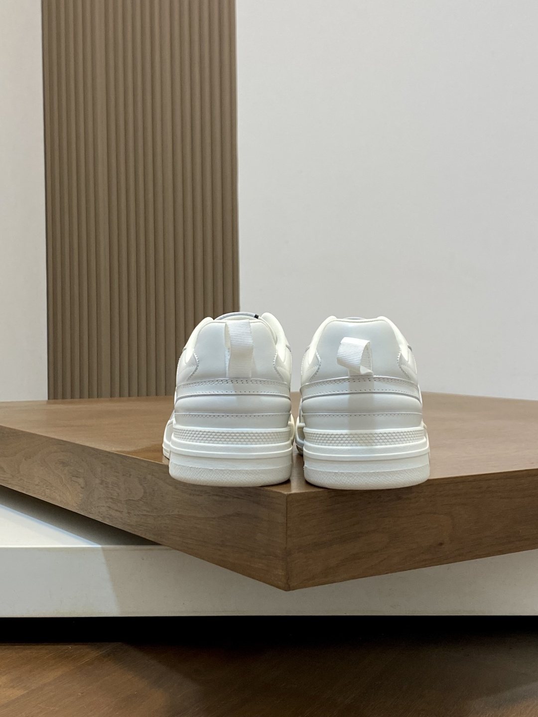 Prada Men's White Leather Panel Sneakers