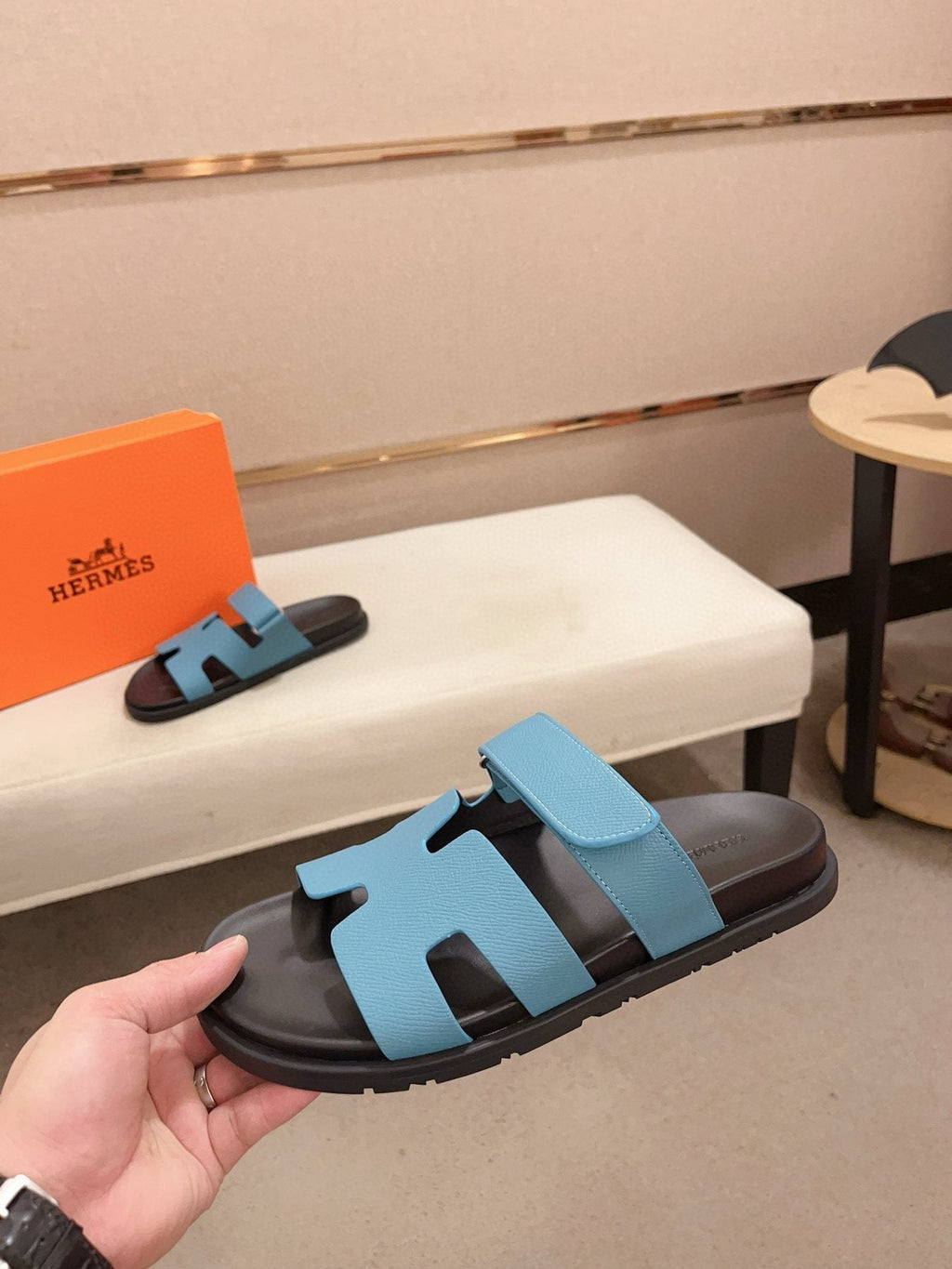 Hermès H-Cutout Slide Sandals