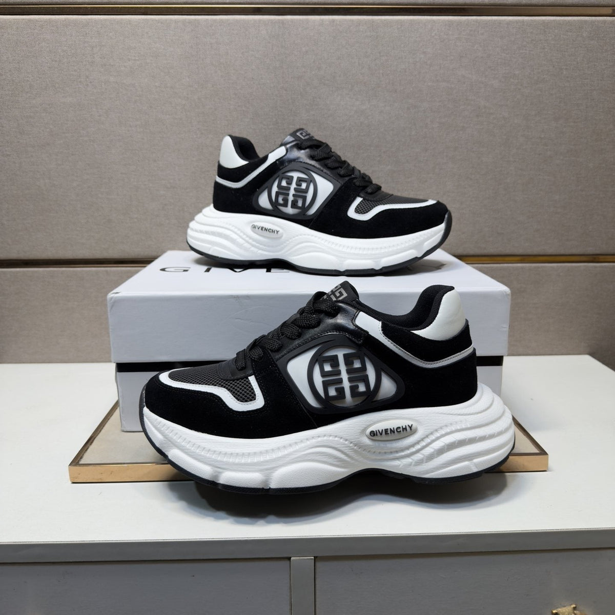 Givenchy Black and White Low-Top Sneakers