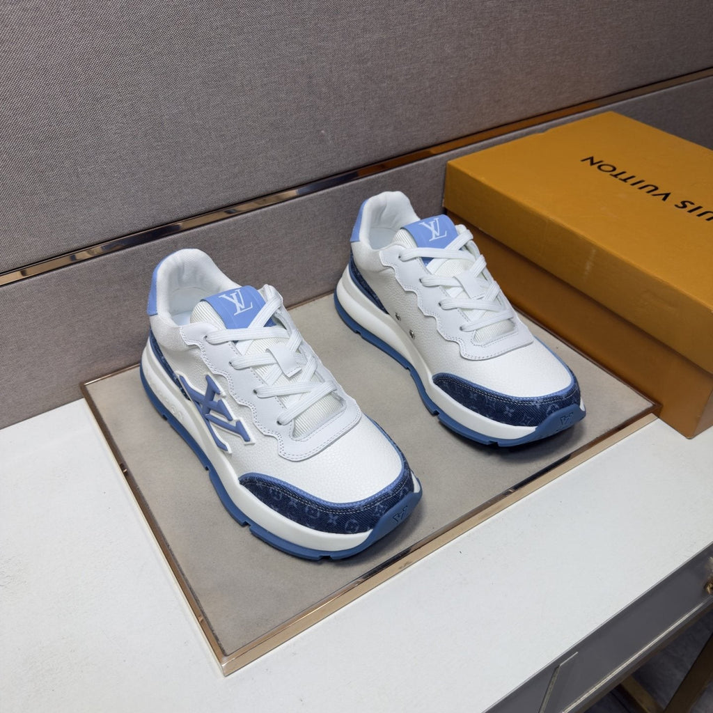 Louis Vuitton Contrast-Trim Low-Top Sneakers
