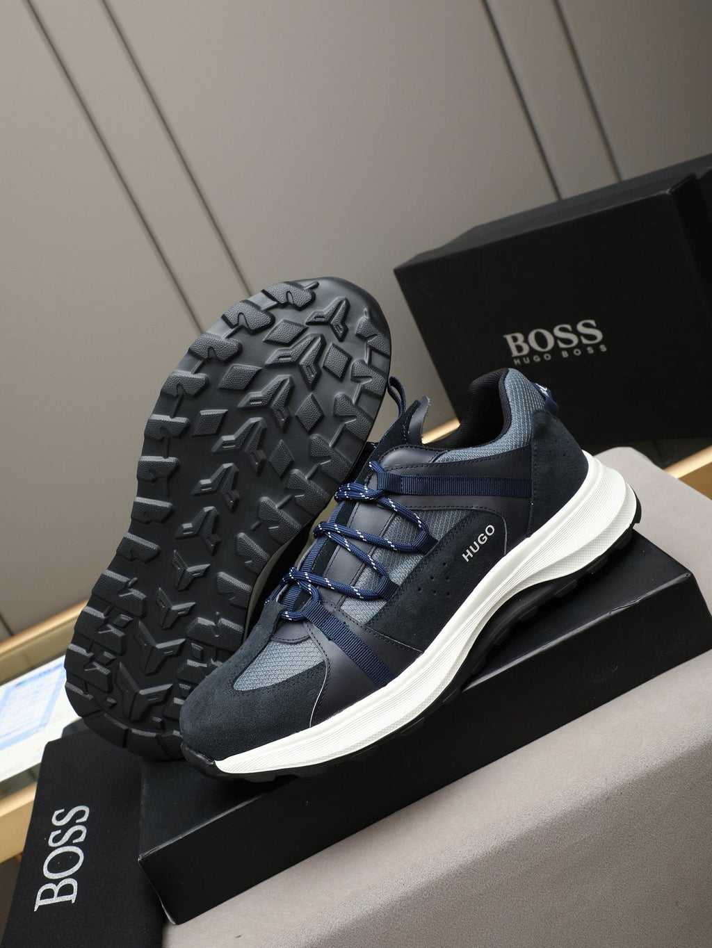 HUGO Mesh Panel Sneakers