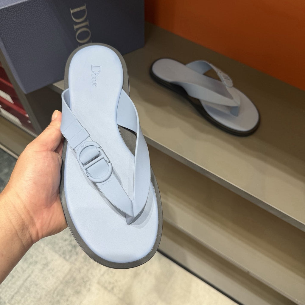 Dior Thong Sandals with Circular Strap Accent