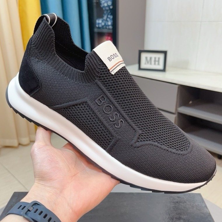 BOSS Knit-Look Slip-On Sneakers
