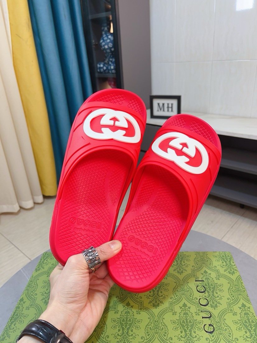 Gucci Emblem Slide Sandals