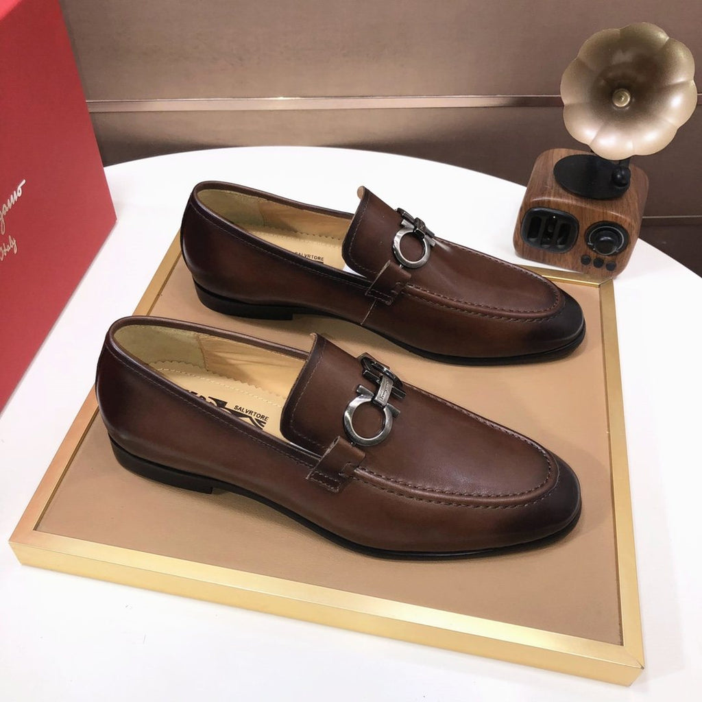 Ferragamo Metal Ring Loafers