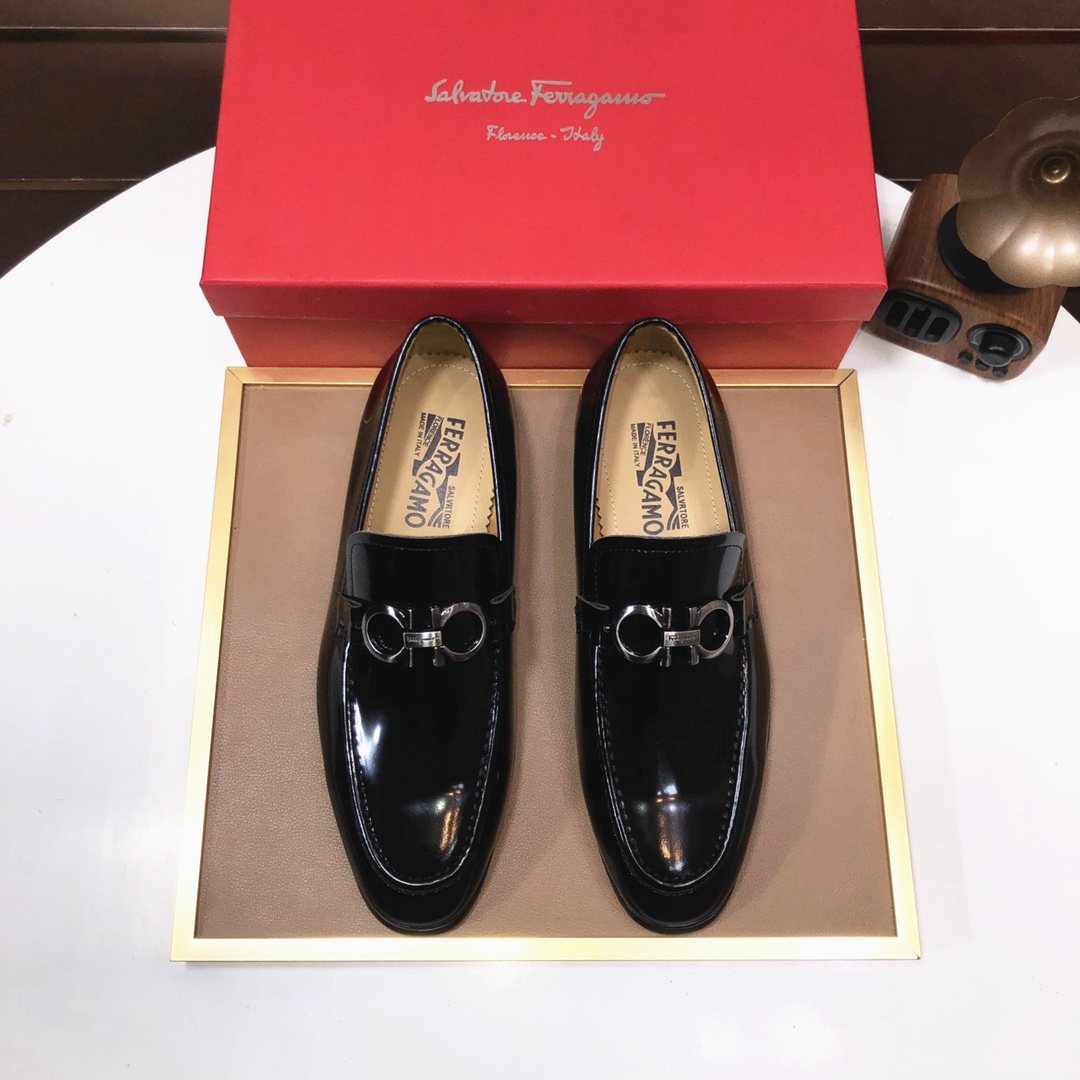 Ferragamo Metal Ring Loafers