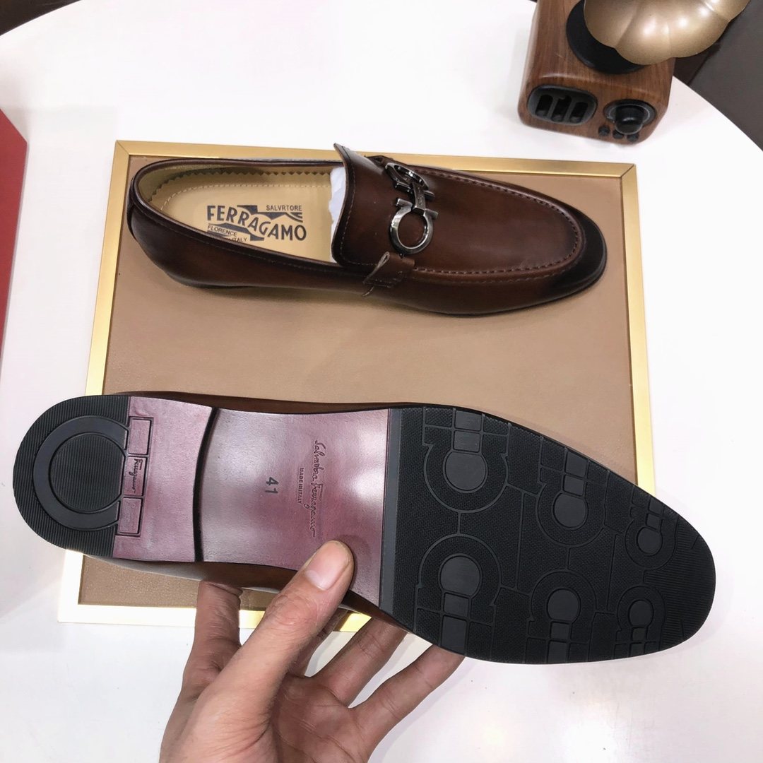 Ferragamo Metal Ring Loafers