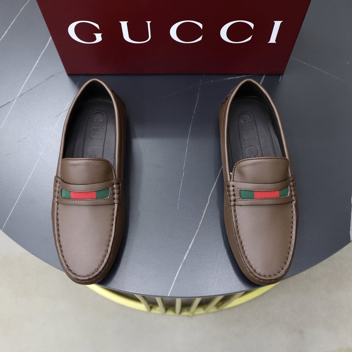 Gucci Men's Stripe Slip-On Loafers