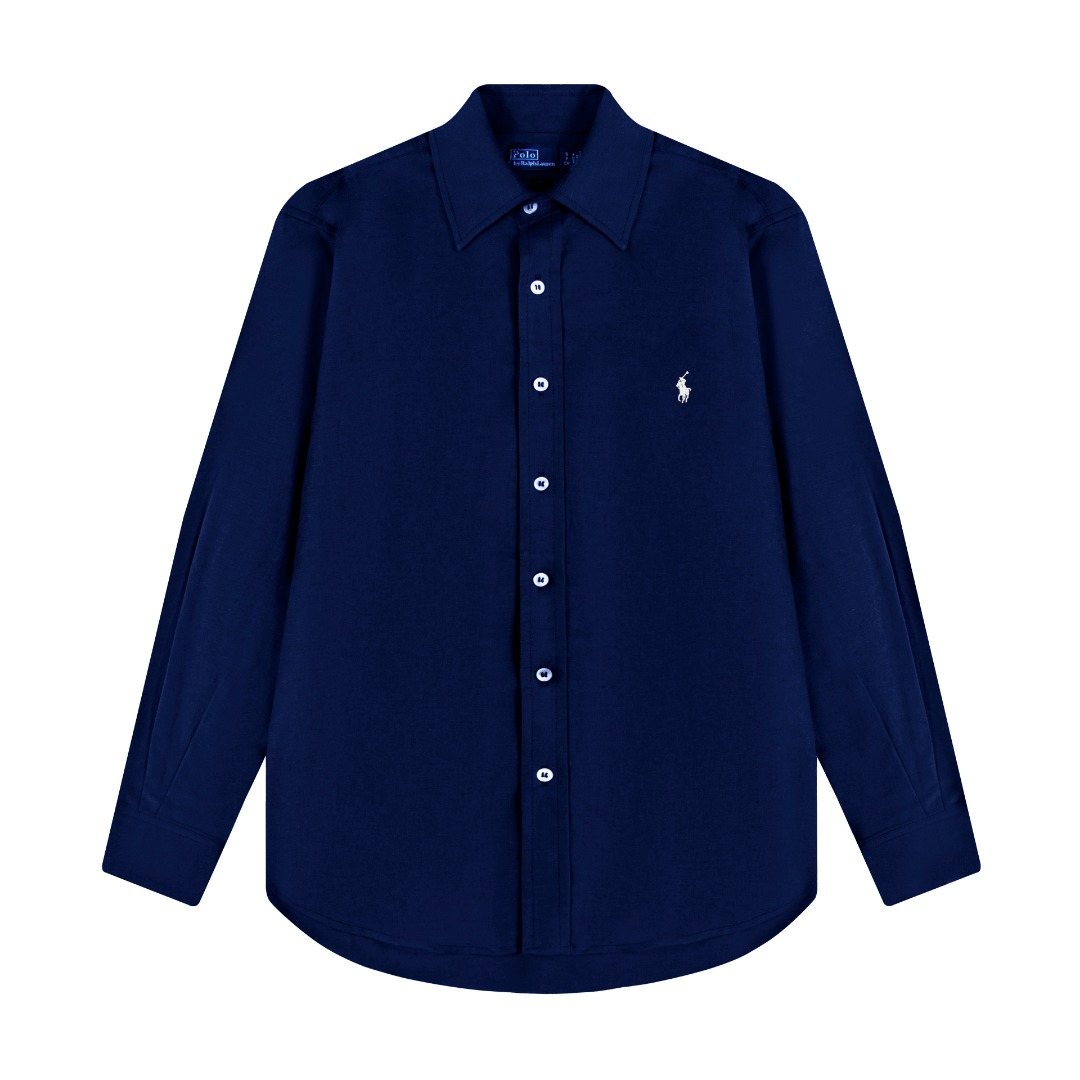 Ralph Lauren Embroidered Cotton-Blend Slub Linen Long-Sleeve Shirt