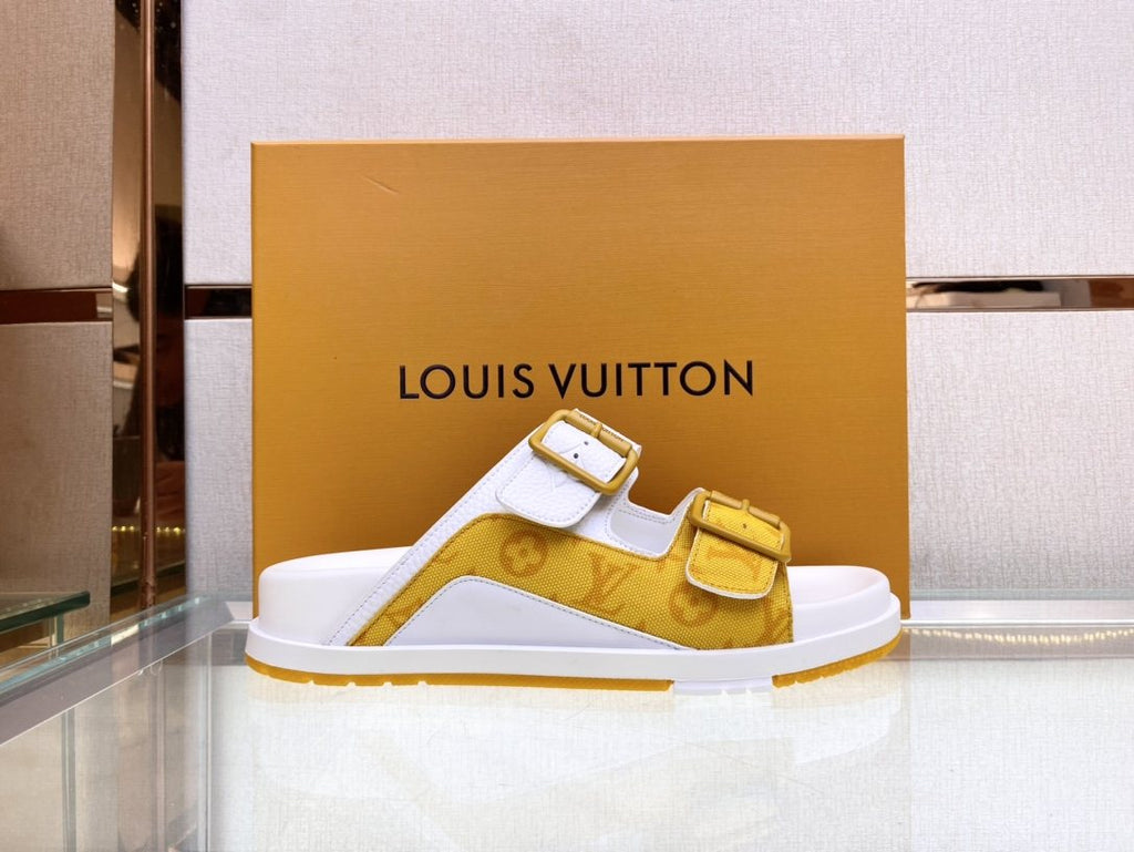 Louis Vuitton Double-Strap Slide Sandals - Open Toe