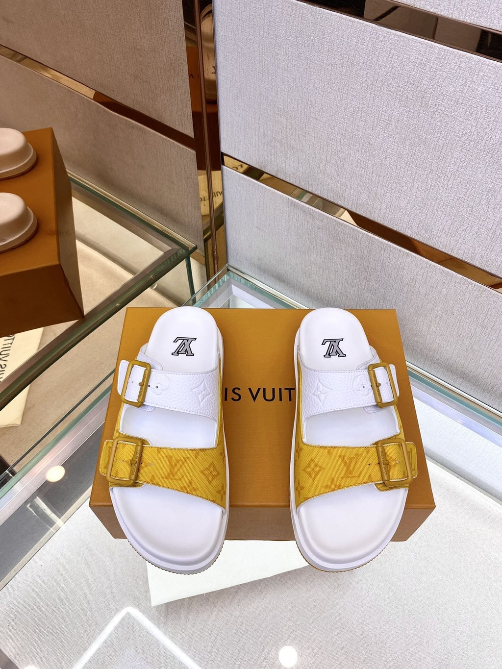 Louis Vuitton Double-Strap Slide Sandals - Open Toe