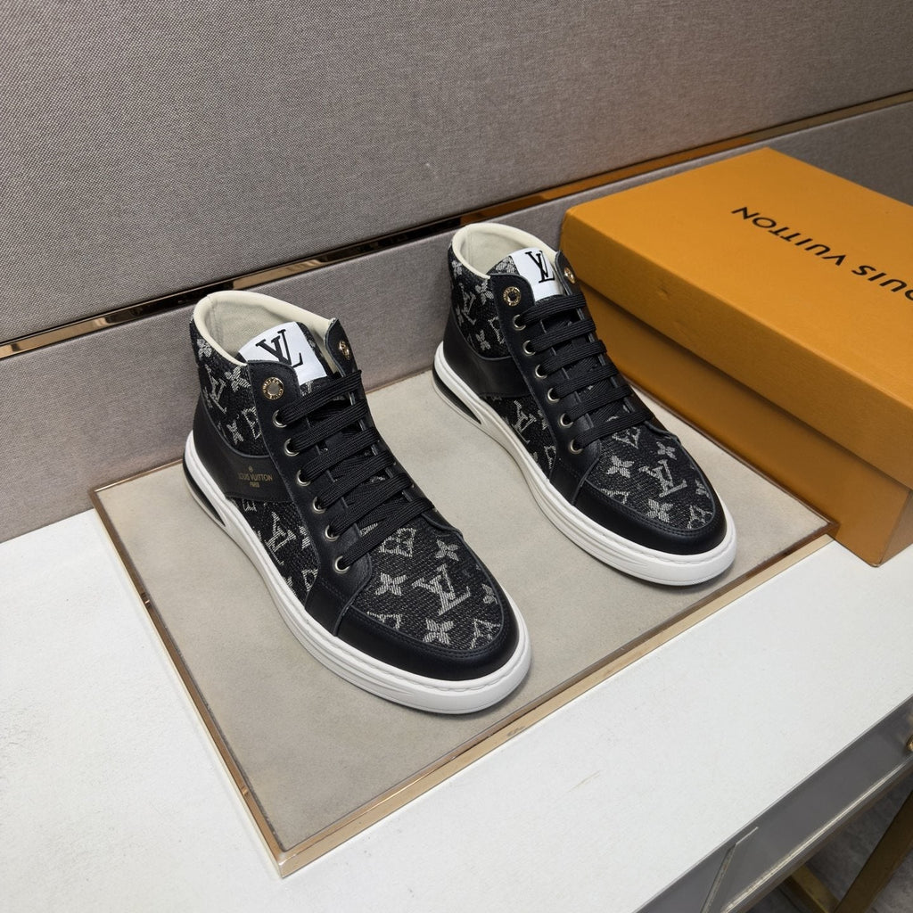 Louis Vuitton Patterned High-Top Sneakers