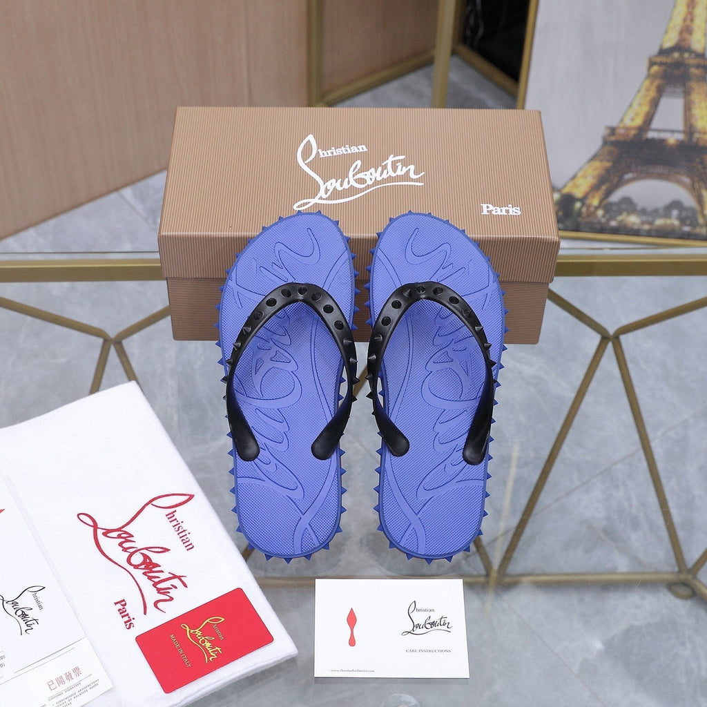 Christian Louboutin Studded Thong Flip-Flop Sandals