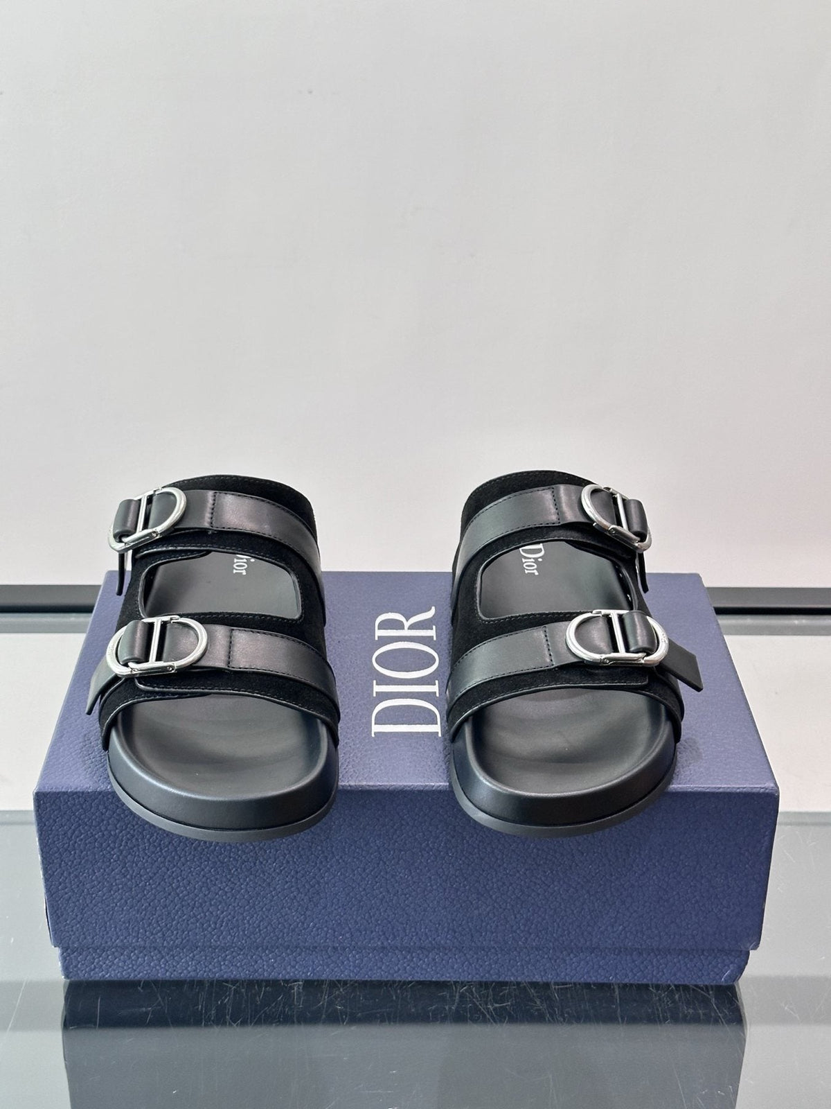 Dior Two-Strap Buckle Sandals