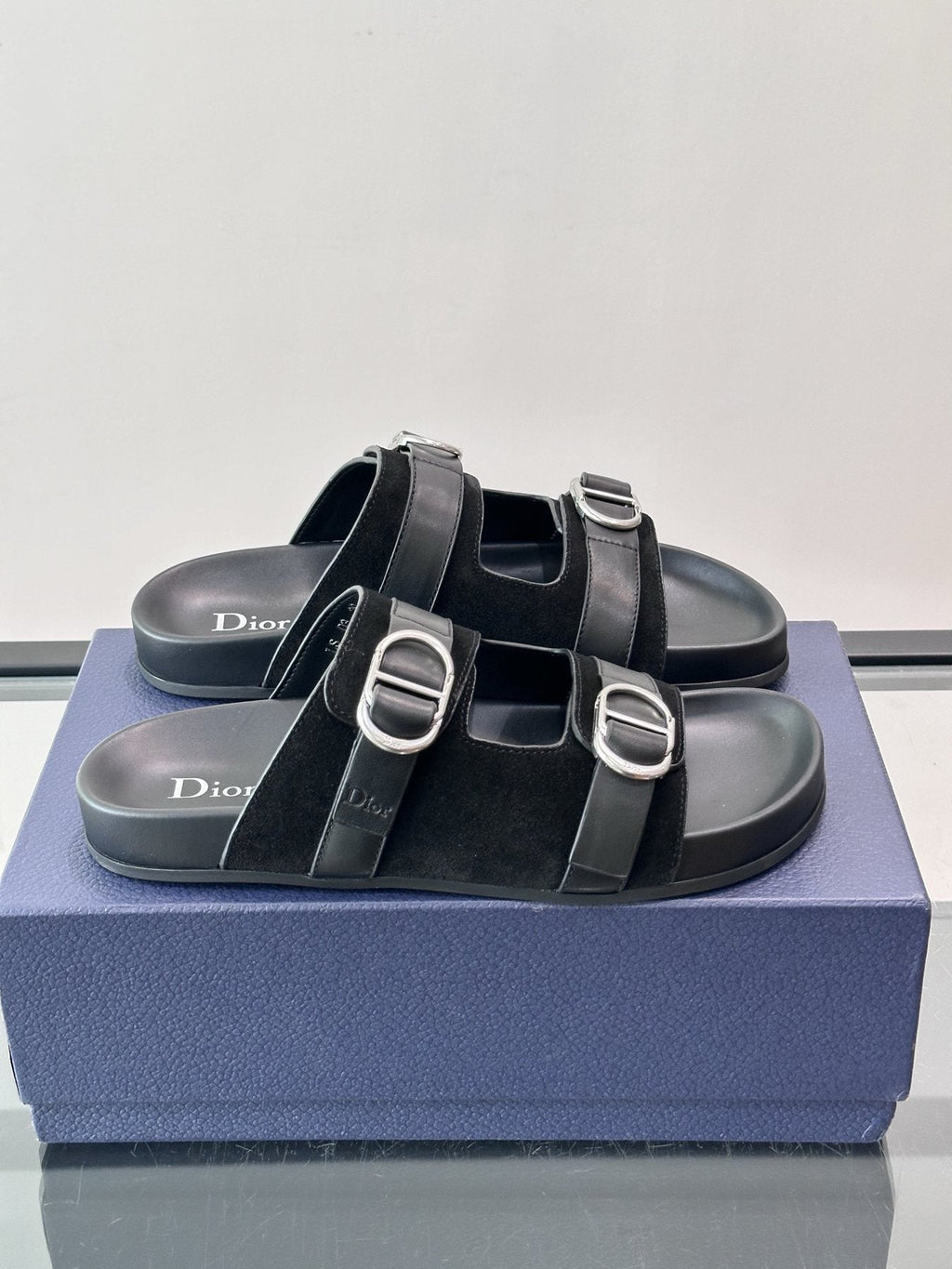 Dior Two-Strap Buckle Sandals