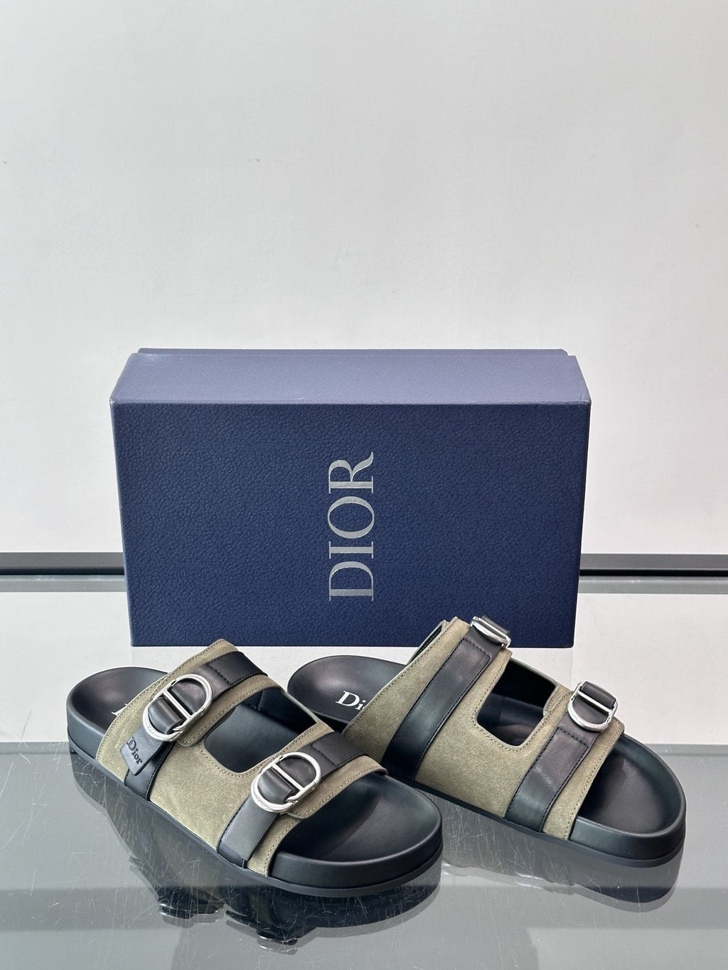 Dior Two-Strap Buckle Sandals