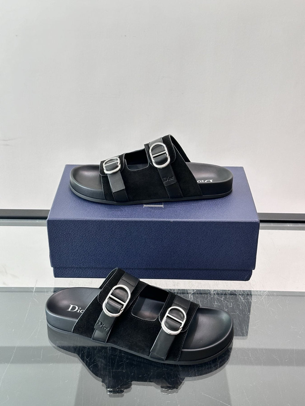 Dior Two-Strap Buckle Sandals