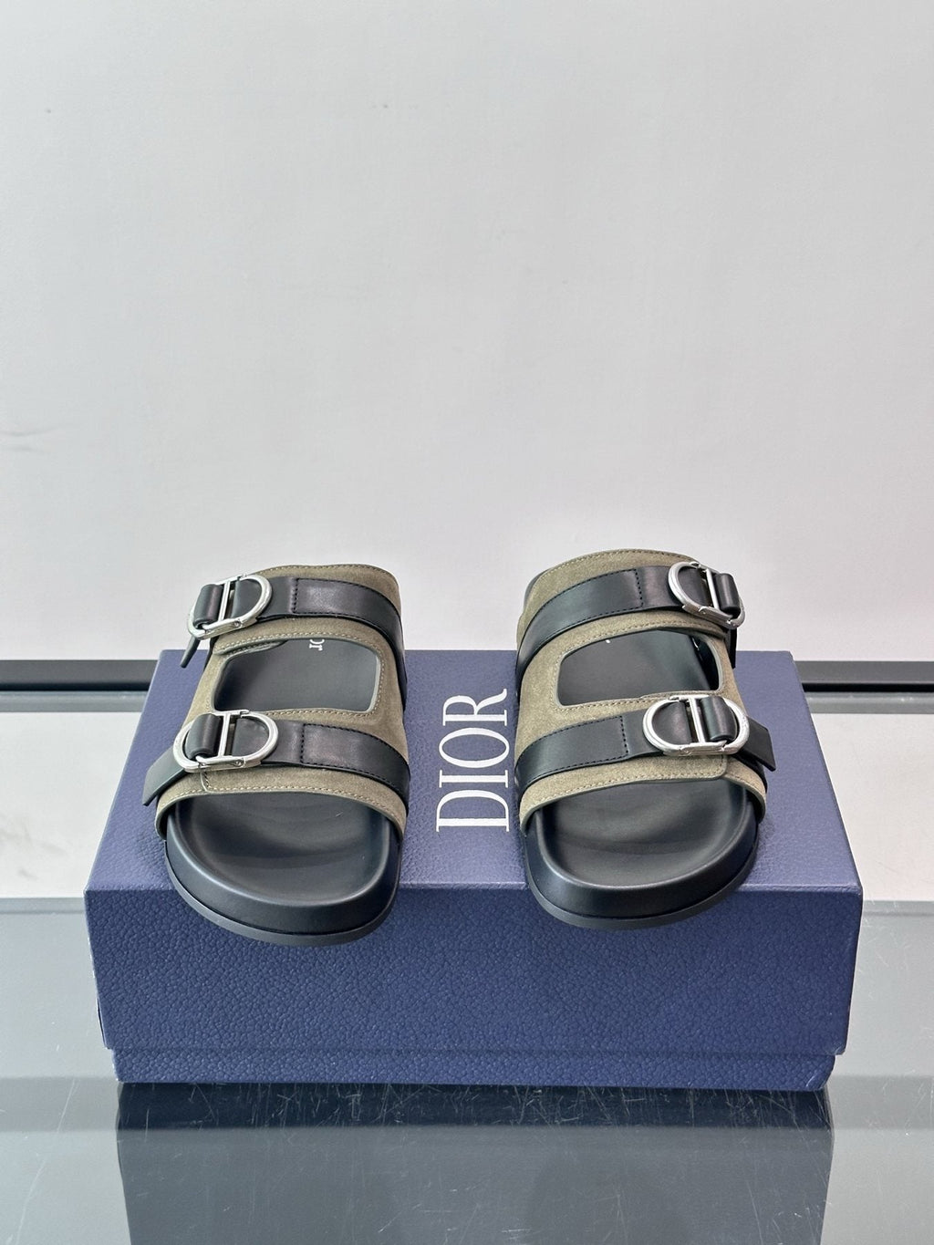 Dior Two-Strap Buckle Sandals