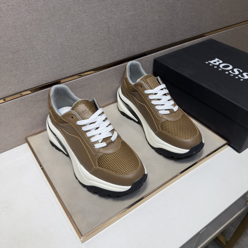 HUGO BOSS Mesh-Textured Casual Sneakers