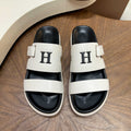 Hermès Men's Two-Strap Slide Sandals