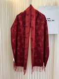 Coach Fringed Monogram Scarf