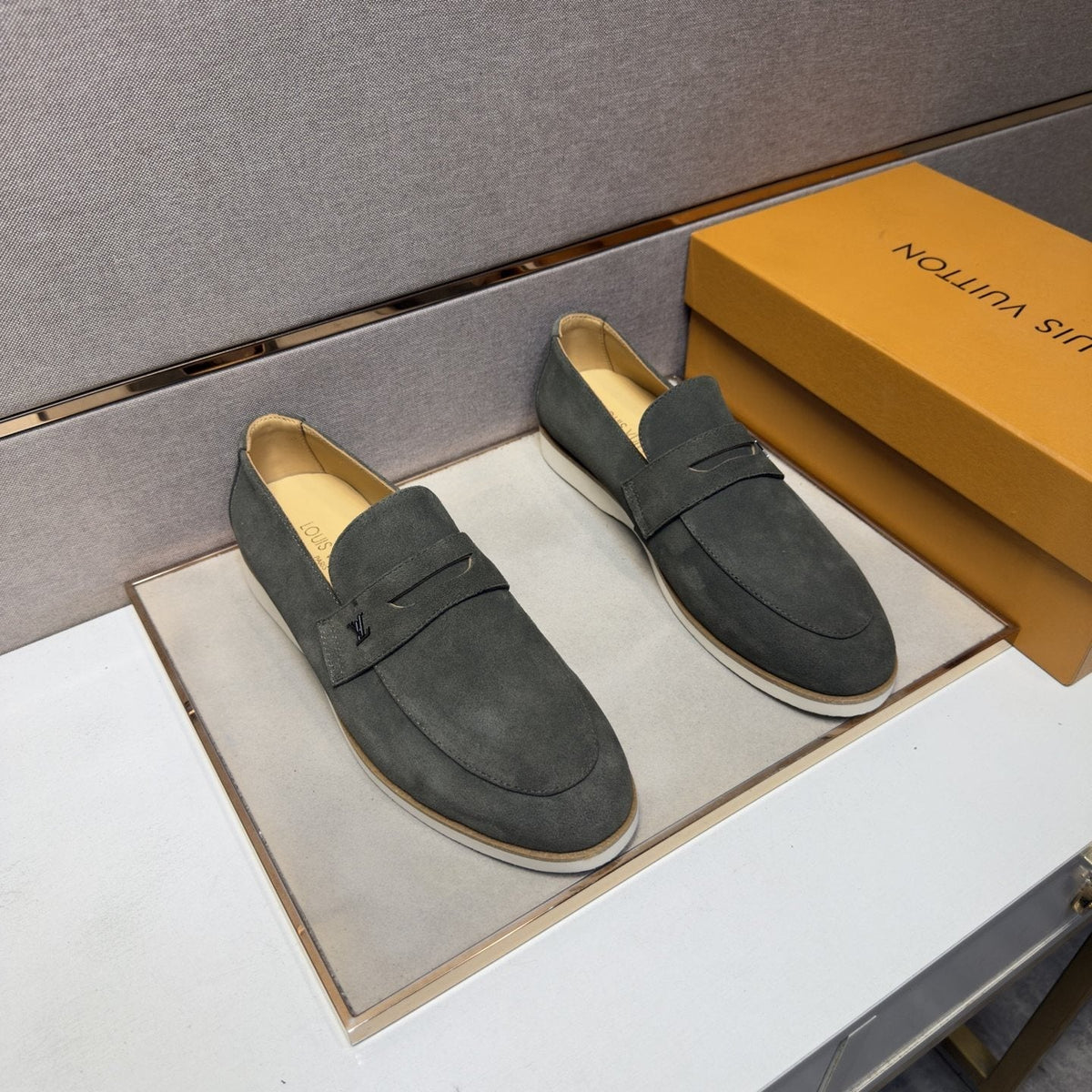 Louis Vuitton Men's Vamp-Strap Loafers