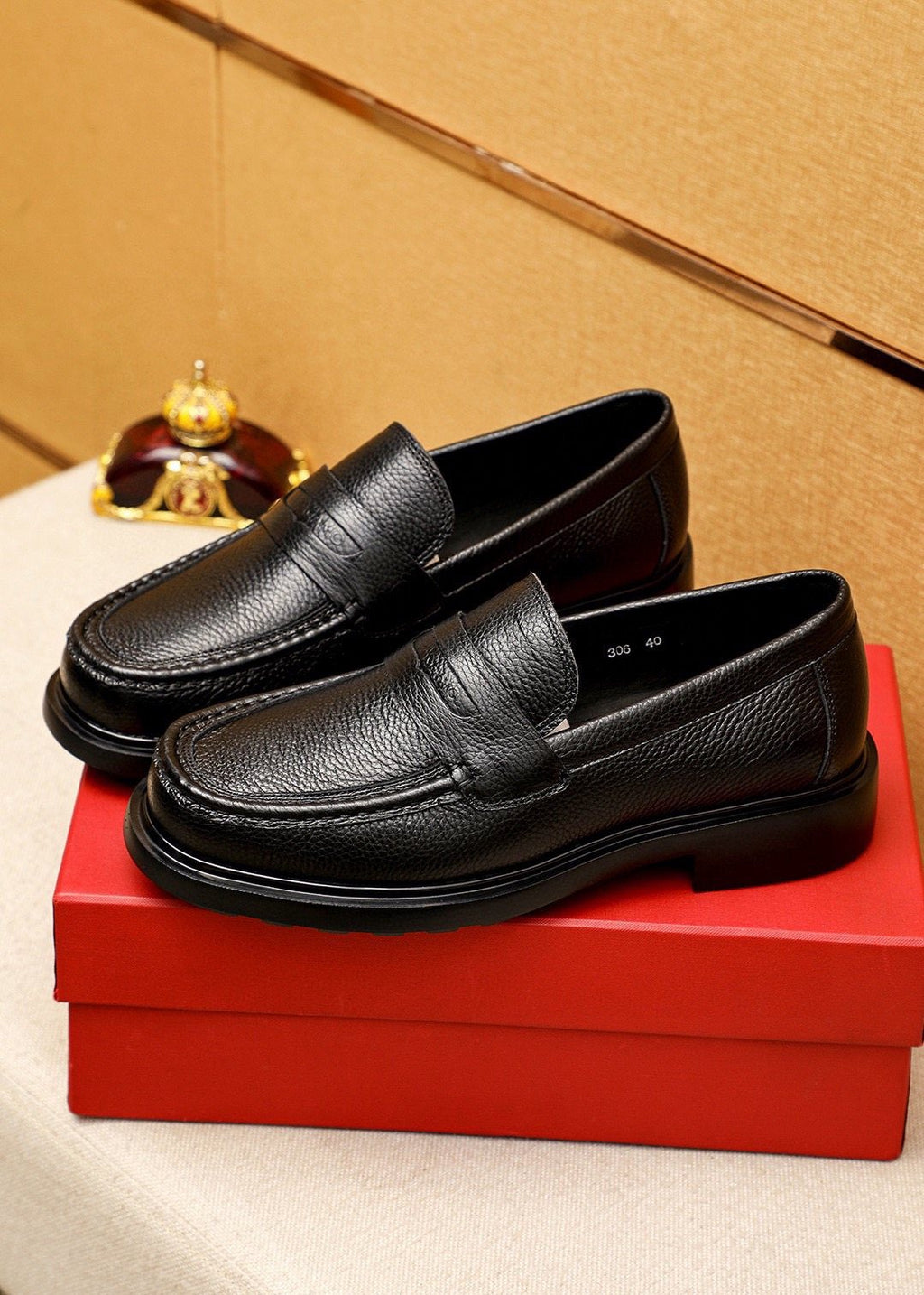Ferragamo Textured Slip-On Loafers