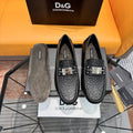 Dolce & Gabbana Embossed Leather Driving Loafers