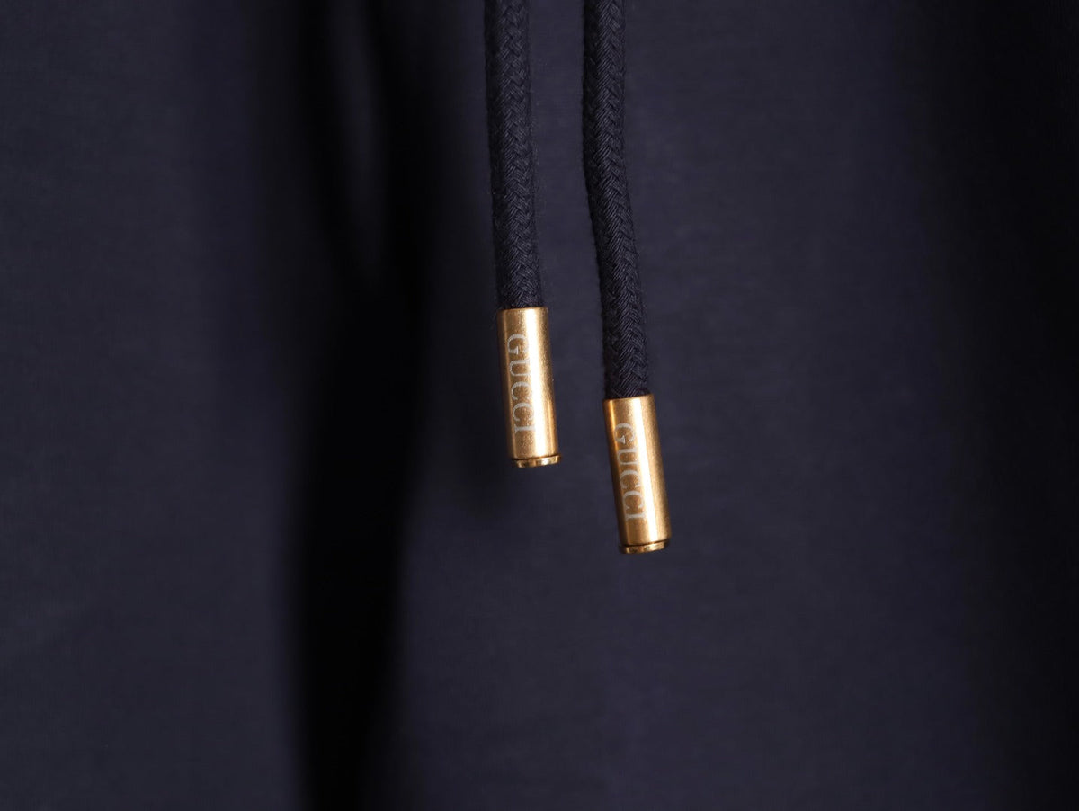 Gucci Double-Stripe Logo Drawstring Trousers - Navy