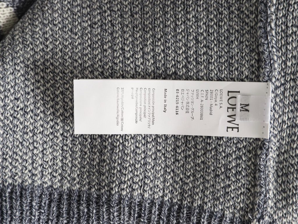Loewe Anagram and Lettering Crewneck Knit Sweater - Gray