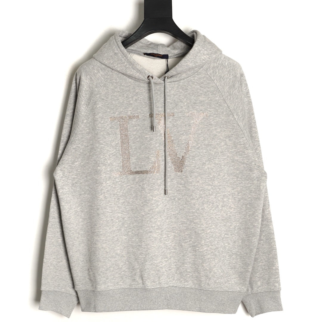 Louis Vuitton LV Lettering Pullover Hoodie - Light Gray