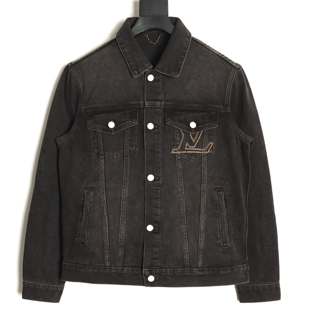 Louis Vuitton LV Chest-Motif Denim Jacket - Black
